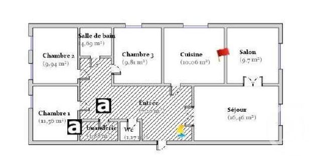 Appartement F4 à vendre - 5 pièces - 84.53 m2 - ROUEN - 76 - HAUTE-NORMANDIE - Century 21 Thillard Et Duhamel